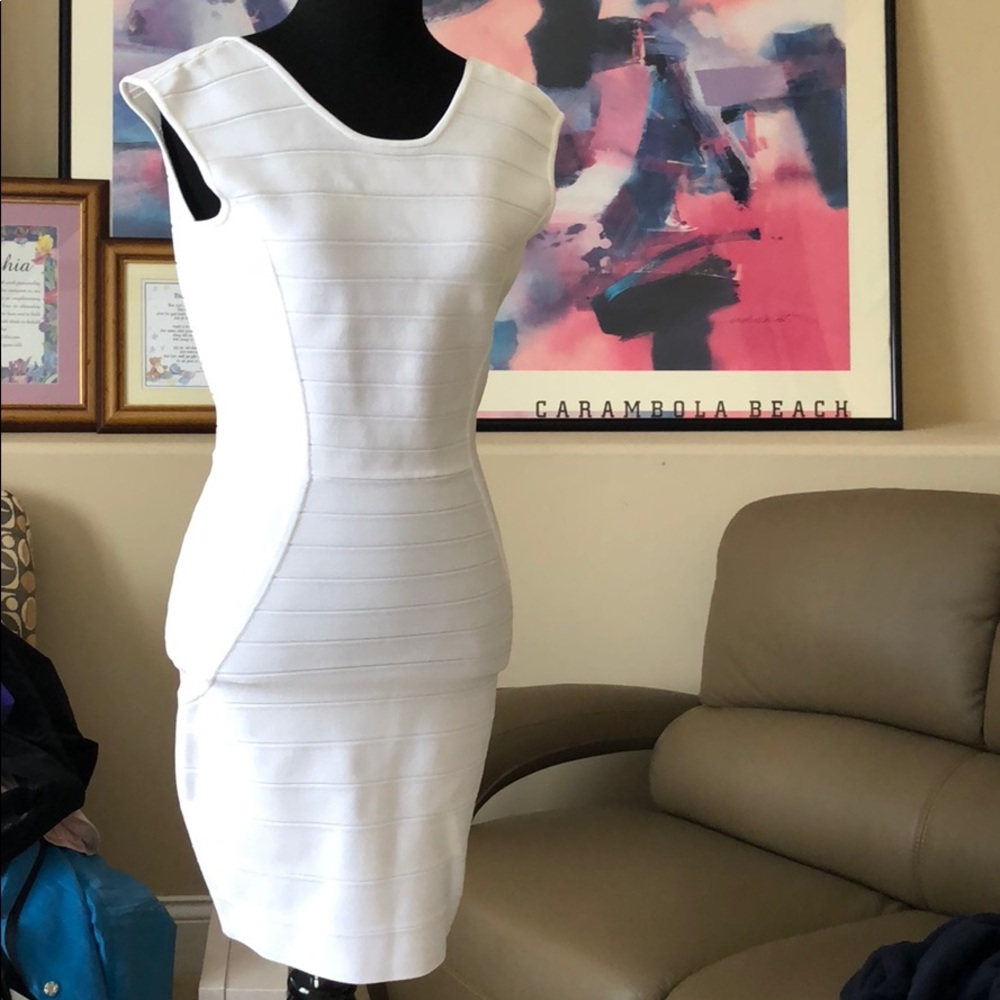 White bandage dress